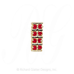 GS070 R - 14 Karat Gold Ruby Slide 